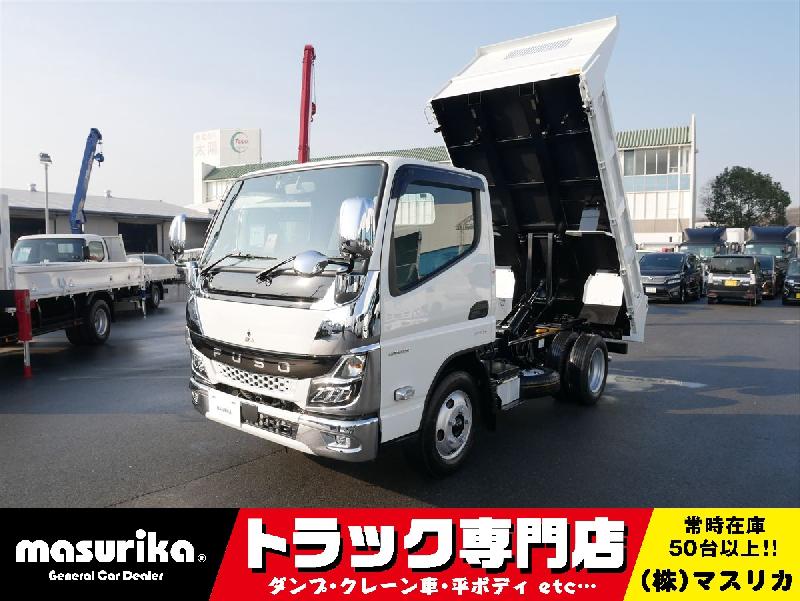 三菱　キャンター　3t　全低床強化ダンプ/令和5年6月式/走行4万㎞/検査:令和8年6月21日迄/