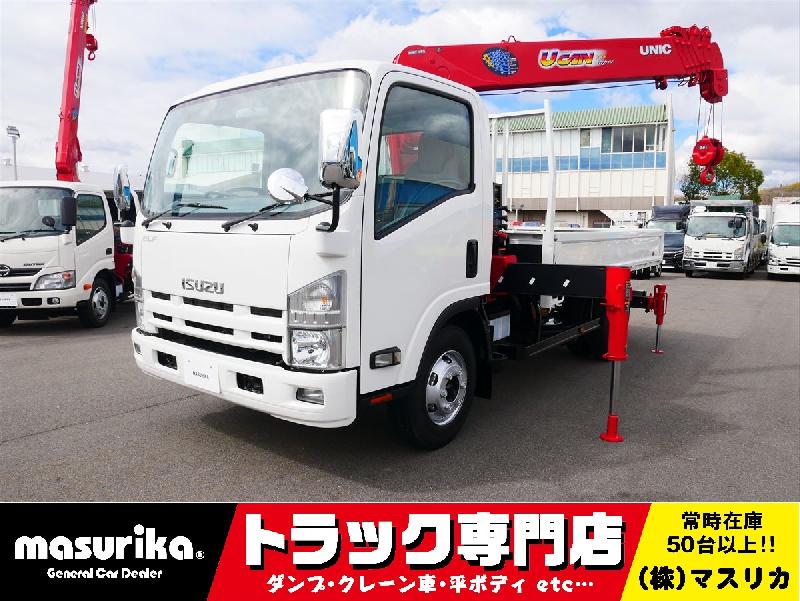 いすゞ　エルフ　6段クレーン　ラジコン付/平成26年　4月式/走行　5万㎞/検査受渡/